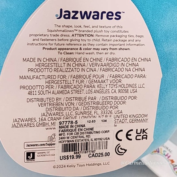 🇨🇦 BLUBO 💙🐻 Blue Gummy Bear CANADIAN EXCLUSIVE Squishmallow NWT - Picture 8 of 8
